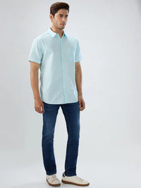 Men Jeans Regular Fit Dark Blue Mid Rise