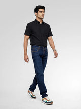 Men Rover Jeans Regular Fit Dark Blue Mid Rise