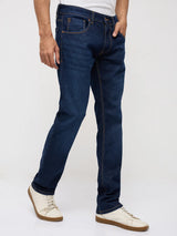 Men Rover Jeans Regular Fit Dark Blue Mid Rise
