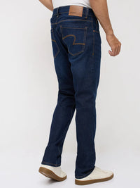 Men Rover Jeans Regular Fit Dark Blue Mid Rise