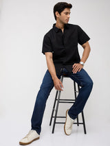 Men Rover Jeans Regular Fit Dark Blue Mid Rise