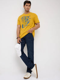 Men Rover Jeans Regular Fit Dark Blue Mid Rise