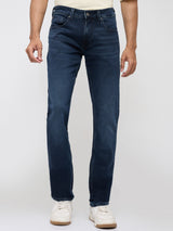 Men Rover Jeans Regular Fit Dark Blue Mid Rise
