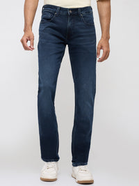 Men Rover Jeans Regular Fit Dark Blue Mid Rise