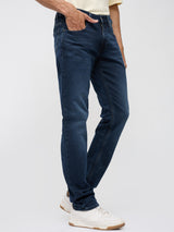 Men Rover Jeans Regular Fit Dark Blue Mid Rise