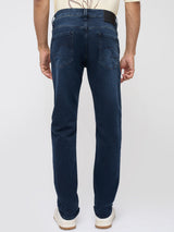 Men Rover Jeans Regular Fit Dark Blue Mid Rise