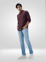 Men Rover Jeans Regular Fit Light Blue Mid Rise