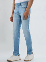 Men Rover Jeans Regular Fit Light Blue Mid Rise
