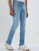 Men Rover Jeans Regular Fit Light Blue Mid Rise