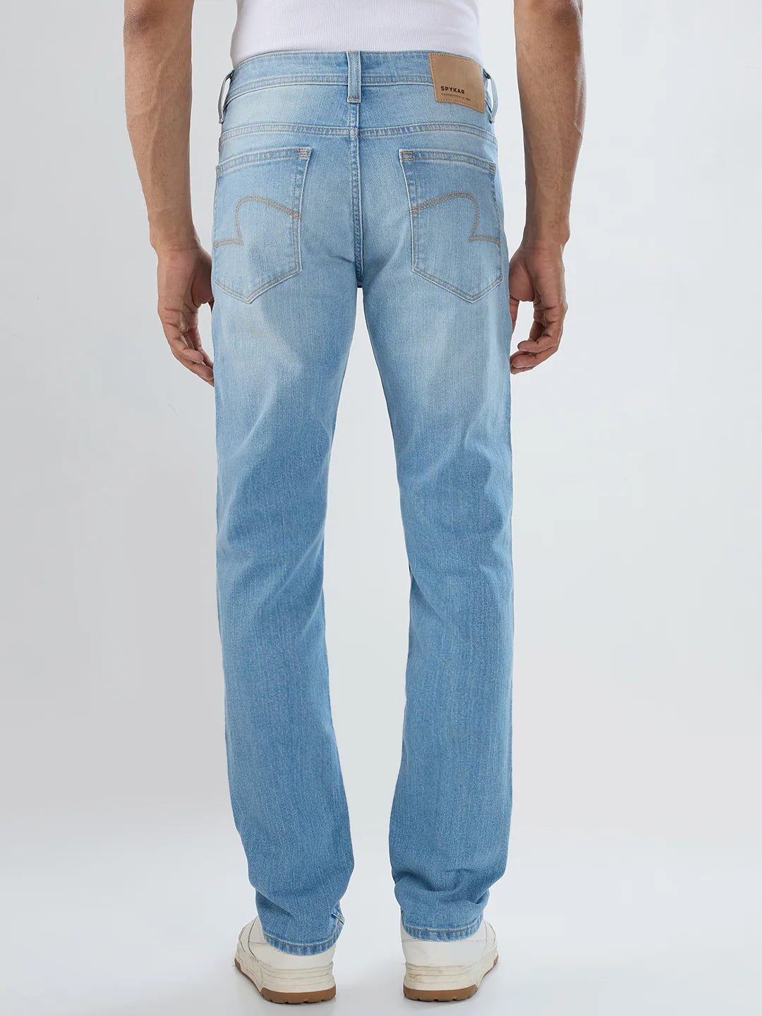 Men Rover Jeans Regular Fit Light Blue Mid Rise