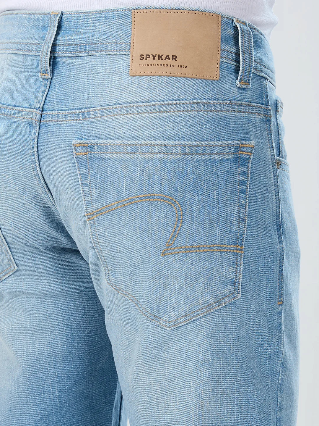 Men Rover Jeans Regular Fit Light Blue Mid Rise