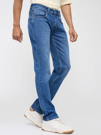 Men Rover Jeans Regular Fit Mid Blue Mid Rise