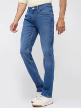 Men Rover Jeans Regular Fit Mid Blue Mid Rise