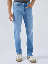 Men Rover Jeans Regular Fit Mid Blue Mid Rise