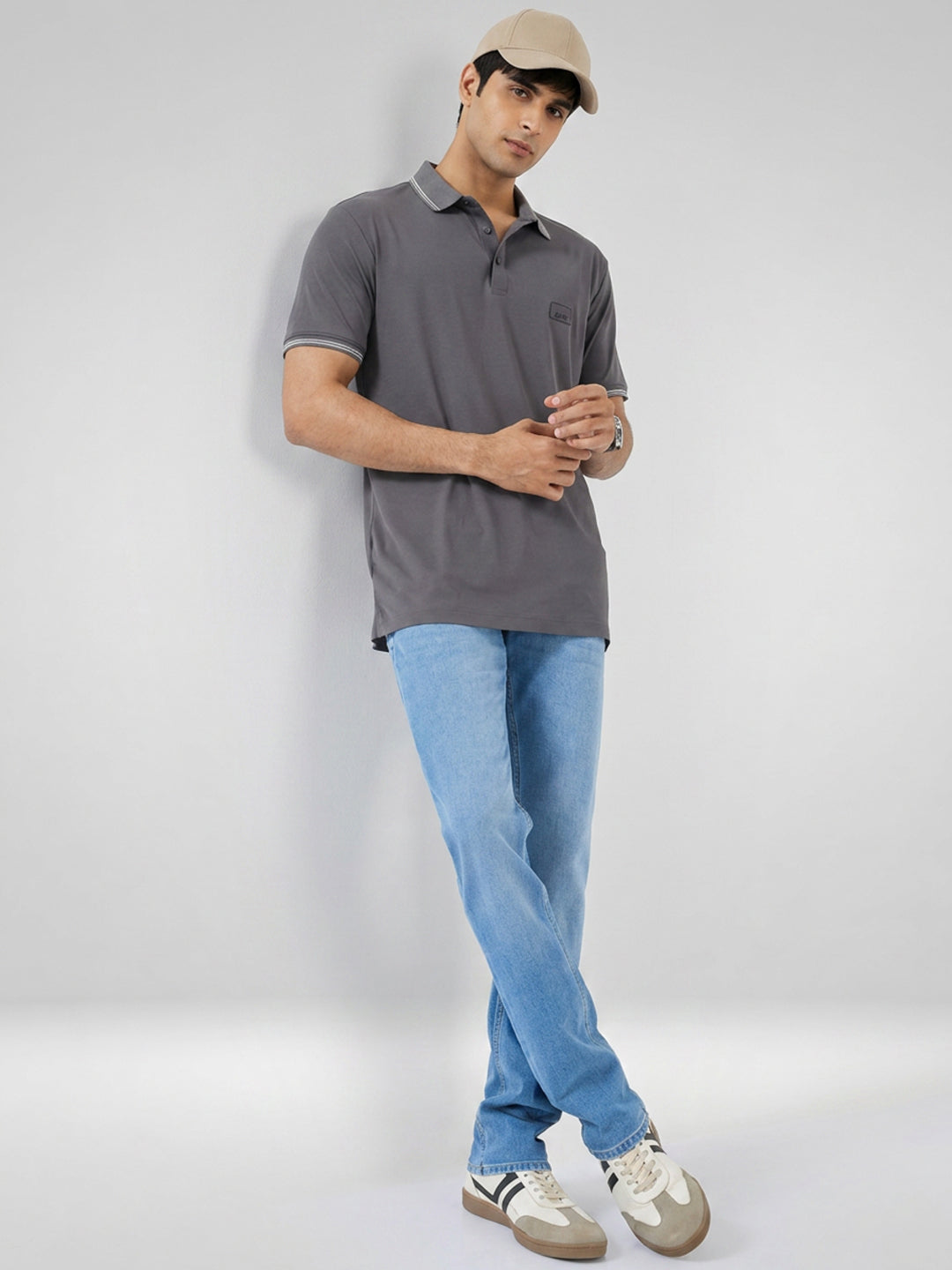 Men Rover Jeans Regular Fit Mid Blue Mid Rise
