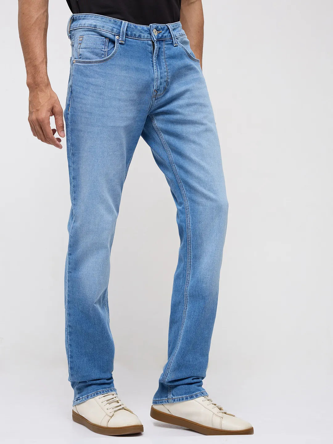 Men Rover Jeans Regular Fit Mid Blue Mid Rise