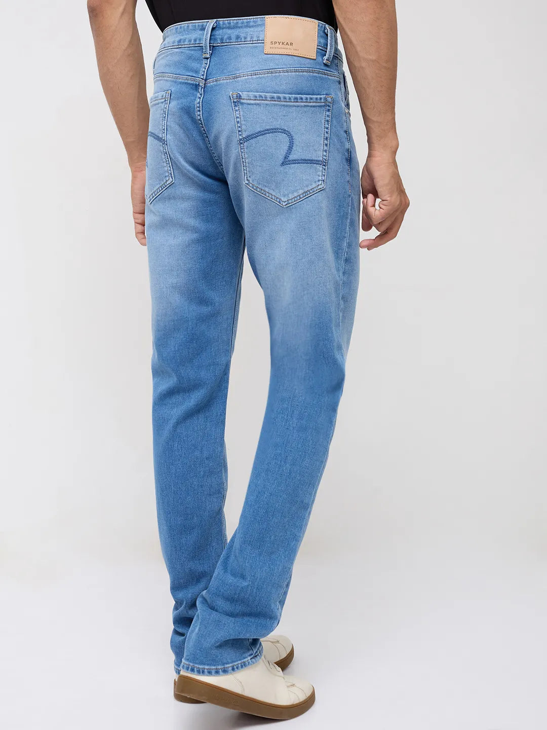 Men Rover Jeans Regular Fit Mid Blue Mid Rise