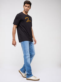 Men Rover Jeans Regular Fit Mid Blue Mid Rise