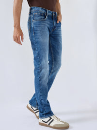 Men Rover Jeans Regular Fit Mid Blue Mid Rise