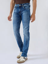 Men Rover Jeans Regular Fit Mid Blue Mid Rise