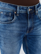Men Rover Jeans Regular Fit Mid Blue Mid Rise