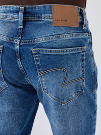 Men Rover Jeans Regular Fit Mid Blue Mid Rise