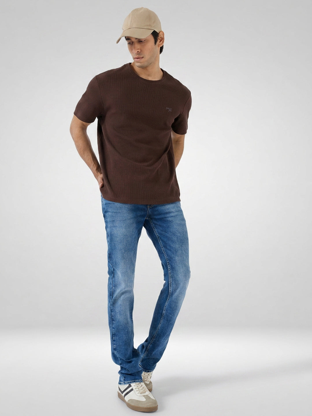 Men Rover Jeans Regular Fit Mid Blue Mid Rise