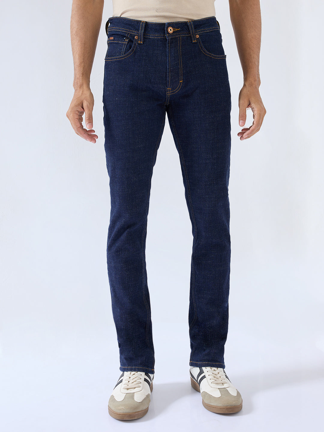 Men Rover Jeans Regular Fit Blue Mid Rise