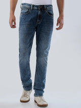 Men Jeans Regular Fit Grey Mid Rise