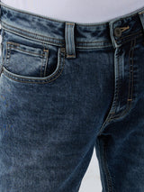 Men Jeans Regular Fit Grey Mid Rise