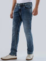 Men Jeans Regular Fit Grey Mid Rise