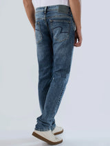 Men Jeans Regular Fit Grey Mid Rise