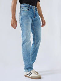 Men Rover Jeans Regular Fit Vintage Blue Mid Rise