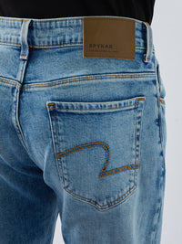 Men Rover Jeans Regular Fit Vintage Blue Mid Rise