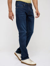 Men Rover Jeans Regular Fit Dark Blue Mid Rise