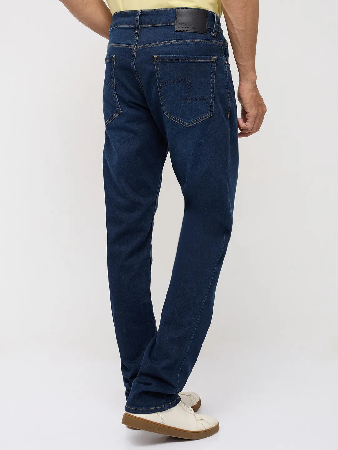 Men Rover Jeans Regular Fit Dark Blue Mid Rise