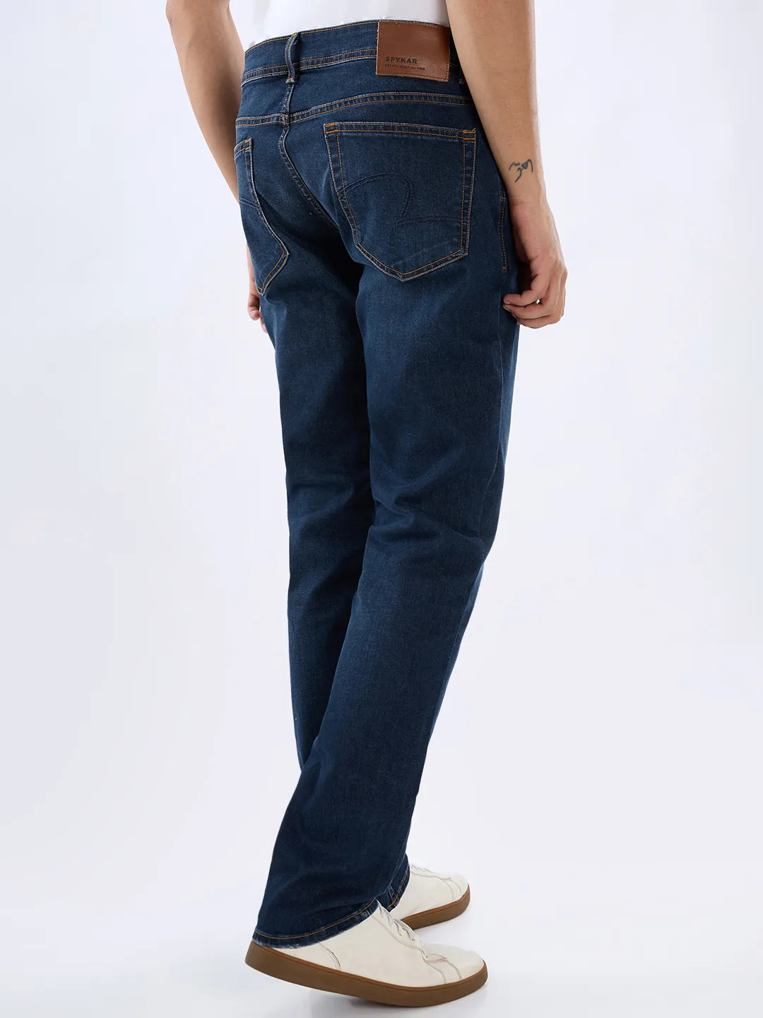 Men Rover Jeans Regular Fit Dark Blue Mid Rise