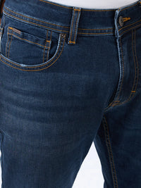 Men Rover Jeans Regular Fit Dark Blue Mid Rise