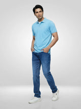 Men Rover Jeans Regular Fit Dark Blue Mid Rise