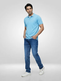 Men Rover Jeans Regular Fit Dark Blue Mid Rise