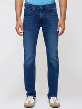Men Rover Jeans Regular Fit Dark Blue Mid Rise