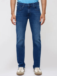 Men Rover Jeans Regular Fit Dark Blue Mid Rise