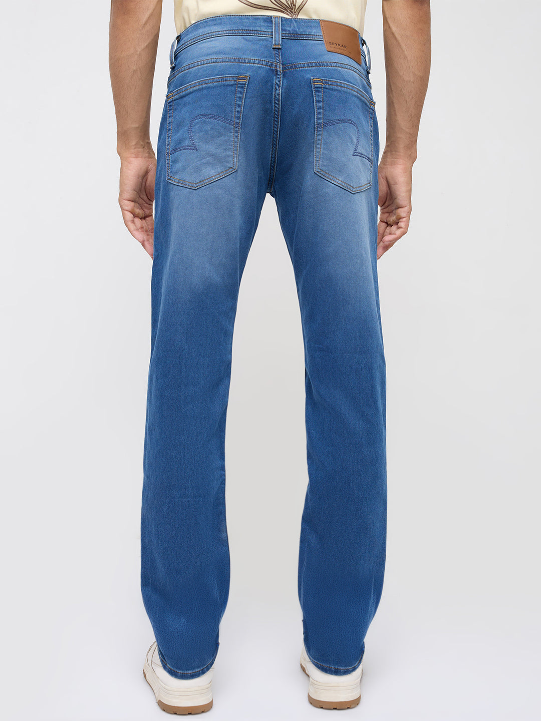 Men Rover Jeans Regular Fit Mid Blue Mid Rise
