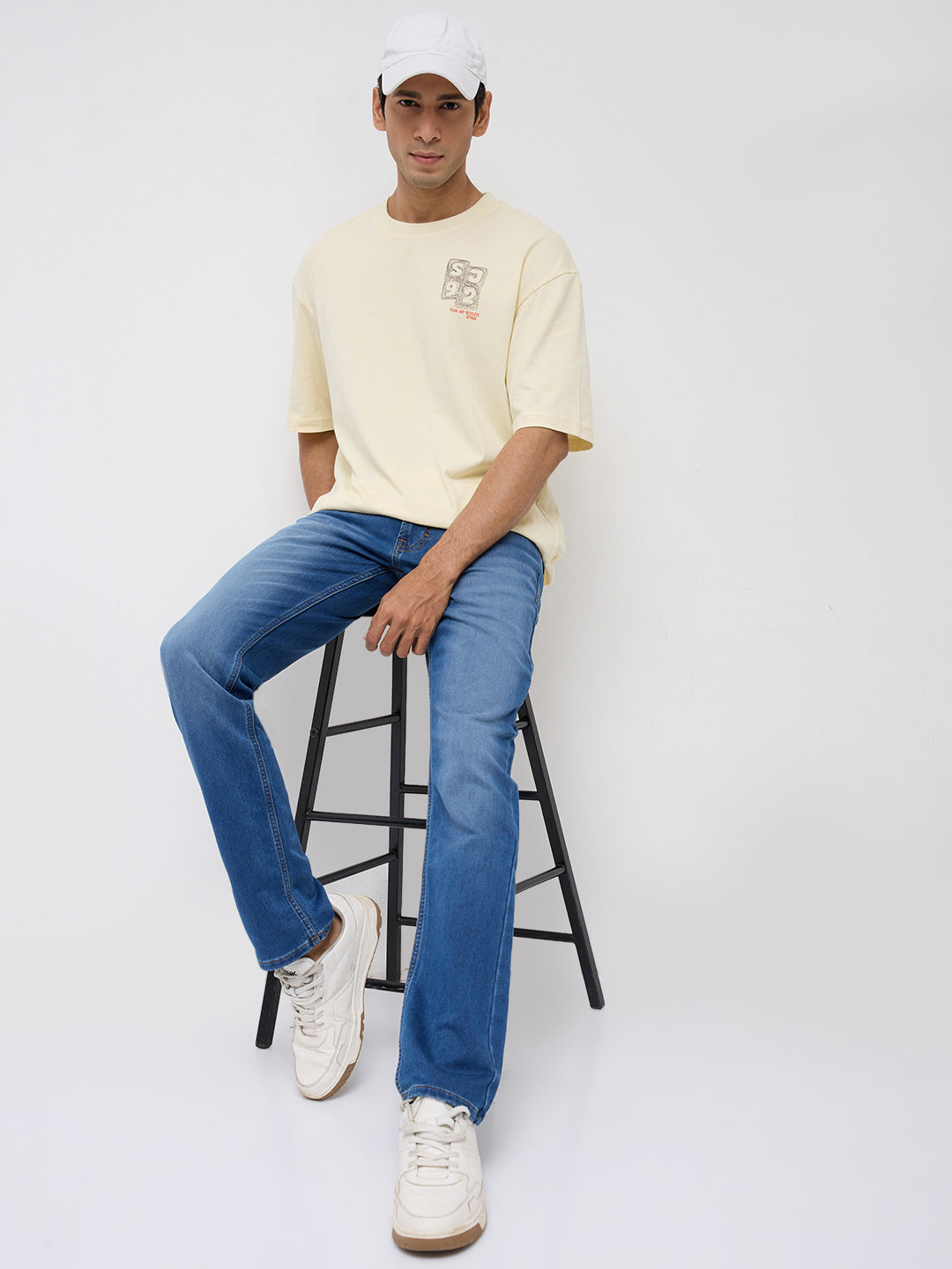 Men Rover Jeans Regular Fit Mid Blue Mid Rise