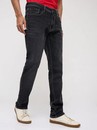 Men Rover Jeans Regular Fit Black Mid Rise