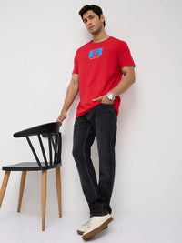 Men Rover Jeans Regular Fit Black Mid Rise