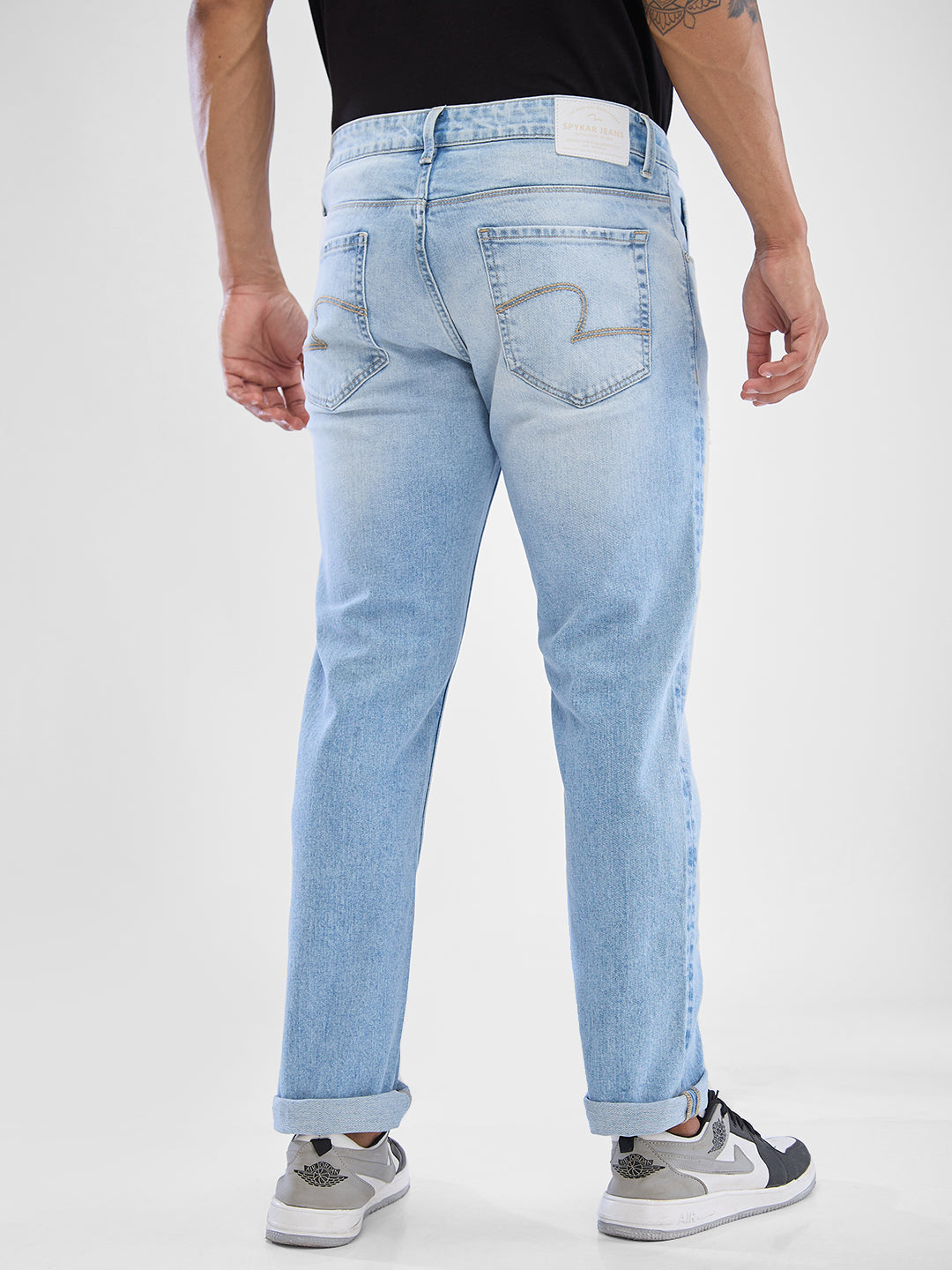 Spykar Light Blue Regular Jeans For Men