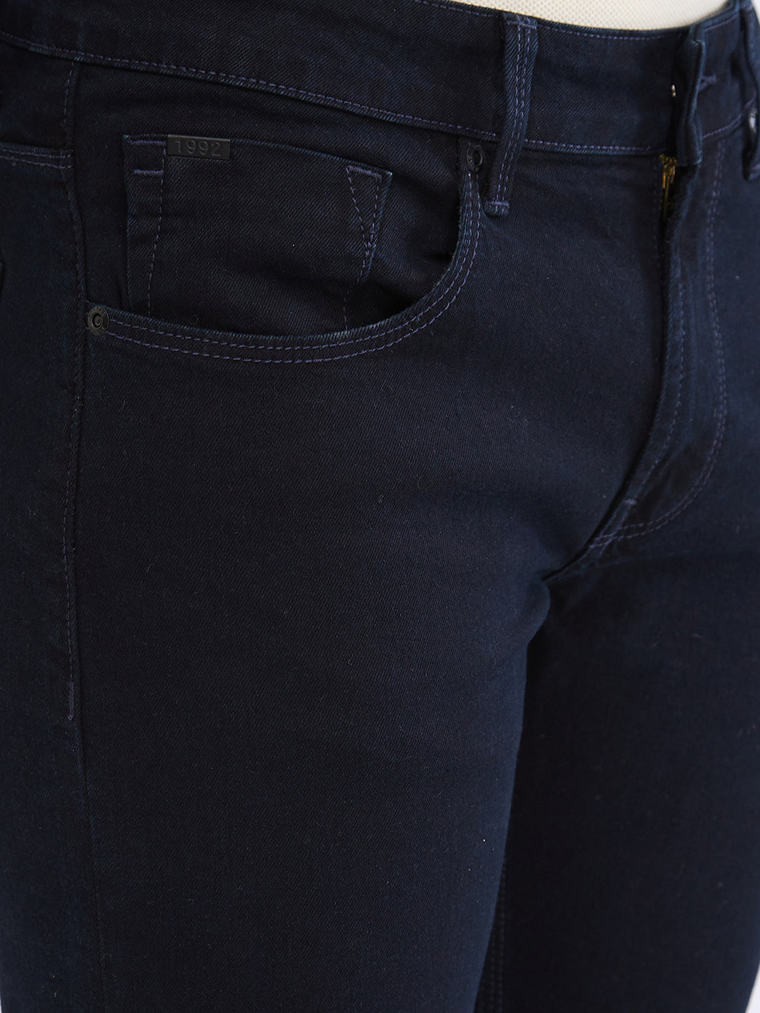 Spykar Dark Indigo Regular Jeans For Men