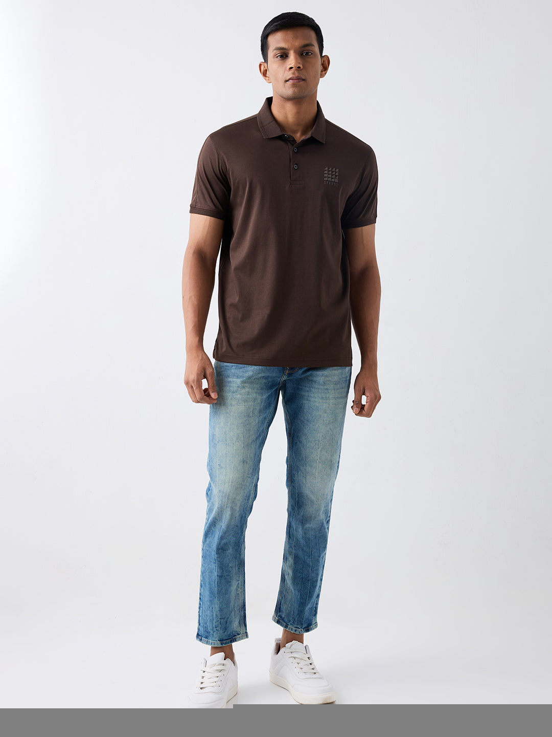 Spykar Vintage Blue Mid Rise Regular Fit Casual Jeans For Men