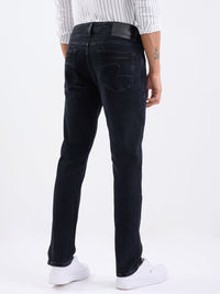 Men Jeans Regular Fit Black Mid Rise